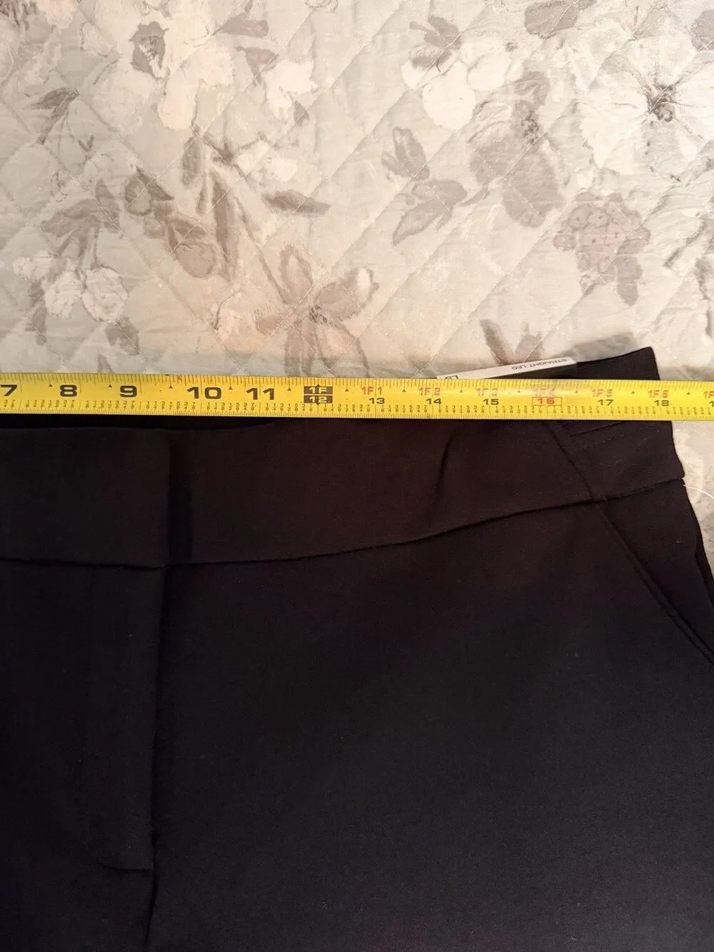 Investments Signature Ponte Straight Leg Pants Womens LP Black Pull On NWT